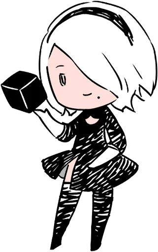 NieR:Automata 2B :: @line_stickers sticker 7