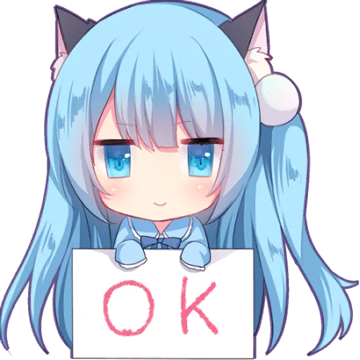 Sticker of the slant eyes & cat girl sticker 3