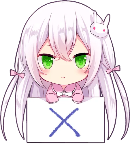 Sticker of the slant eyes & cat girl sticker 4