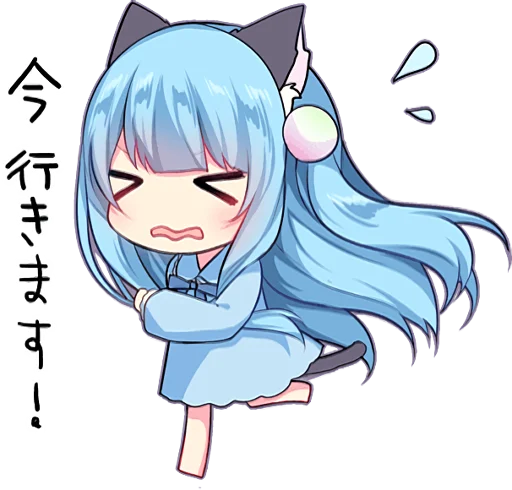 Sticker of the slant eyes & cat girl sticker 8