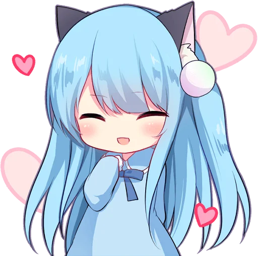 Sticker of the slant eyes & cat girl sticker 9