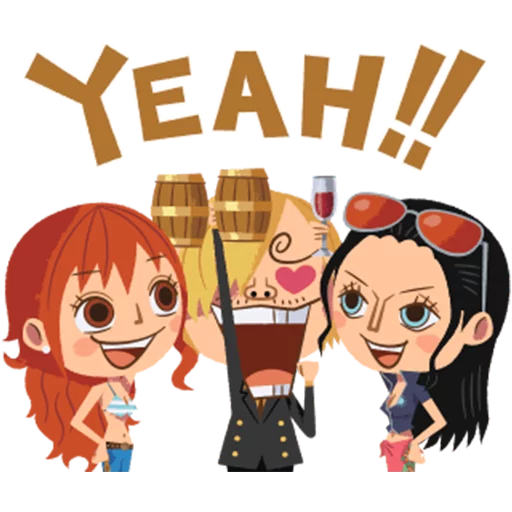Animated ONE PIECE @Nekosticker sticker 11