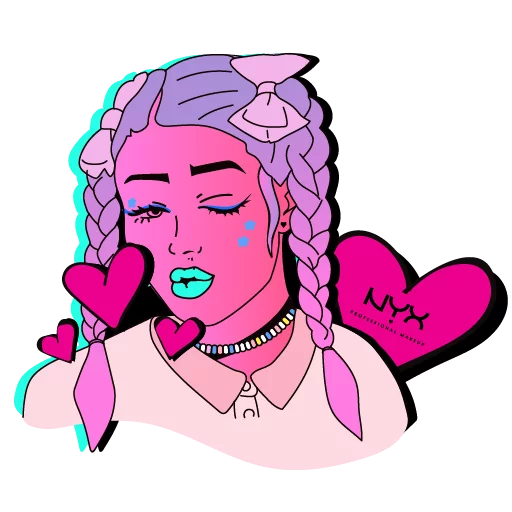 NYX COSMETICS GIRLS Telegram sticker pack