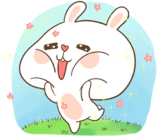 Puffy Bear and Rabbit sticker 11