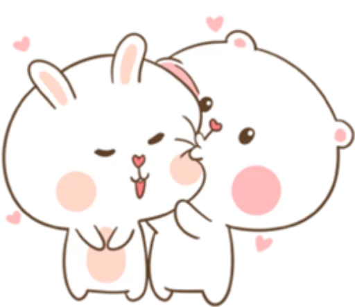 Puffy Bear and Rabbit sticker 6