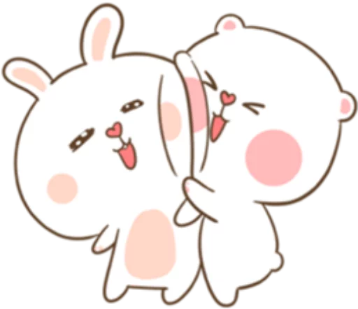 Puffy Bear and Rabbit sticker 8