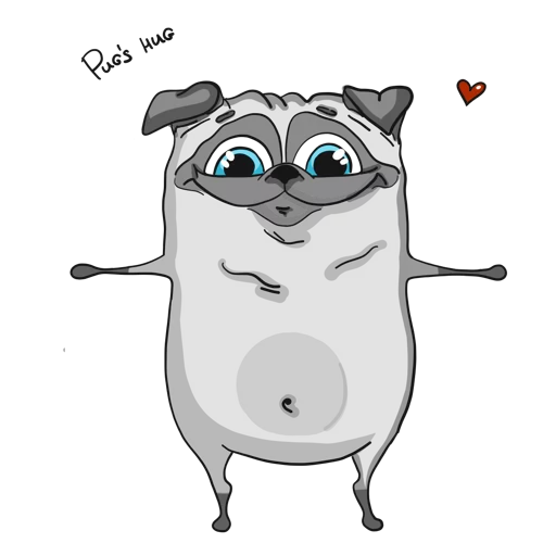 Pug sticker 6