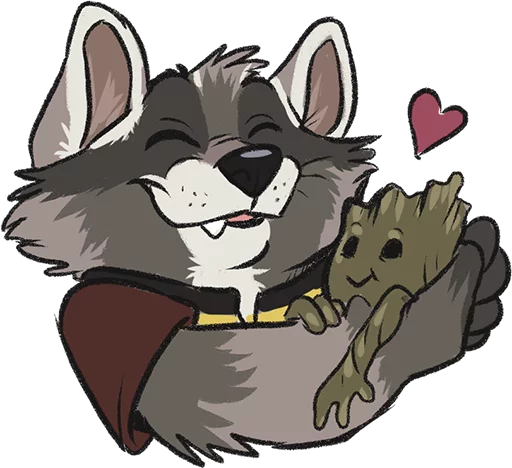 Rocket Raccoon Telegram sticker pack