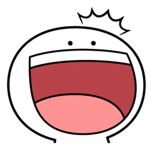 Spoiled Rabbit Smile Person Big Mouth sticker 2