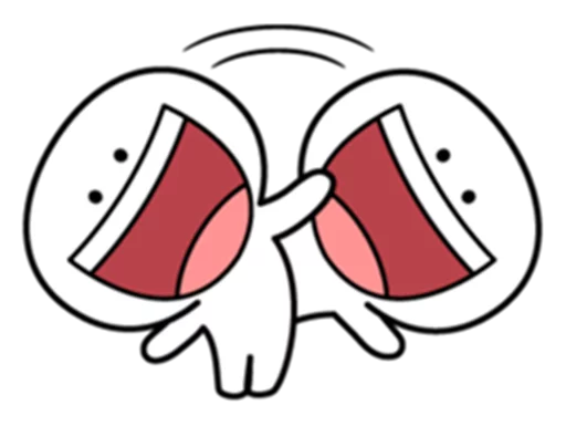 Spoiled Rabbit Smile Person Big Mouth sticker 3