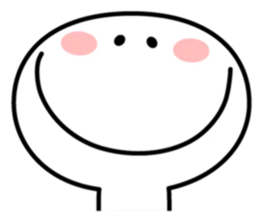 Spoiled Rabbit Smile Person Face sticker 3