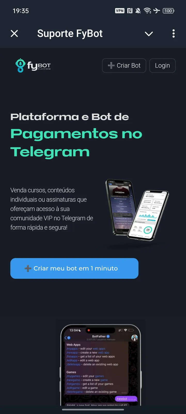 Suporte FyBot — Screenshot 1