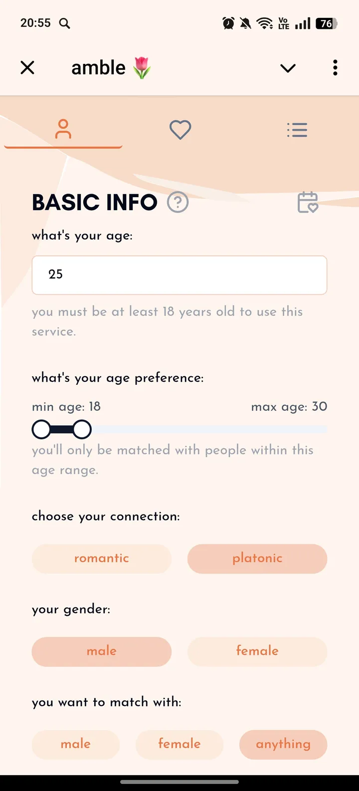 amble 🌷 — Screenshot 2