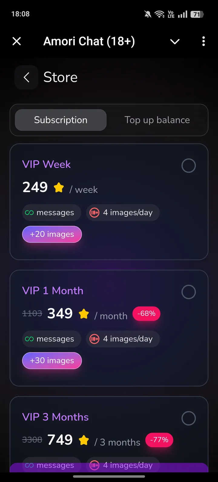 Amori Chat (18 ) — Screenshot 2