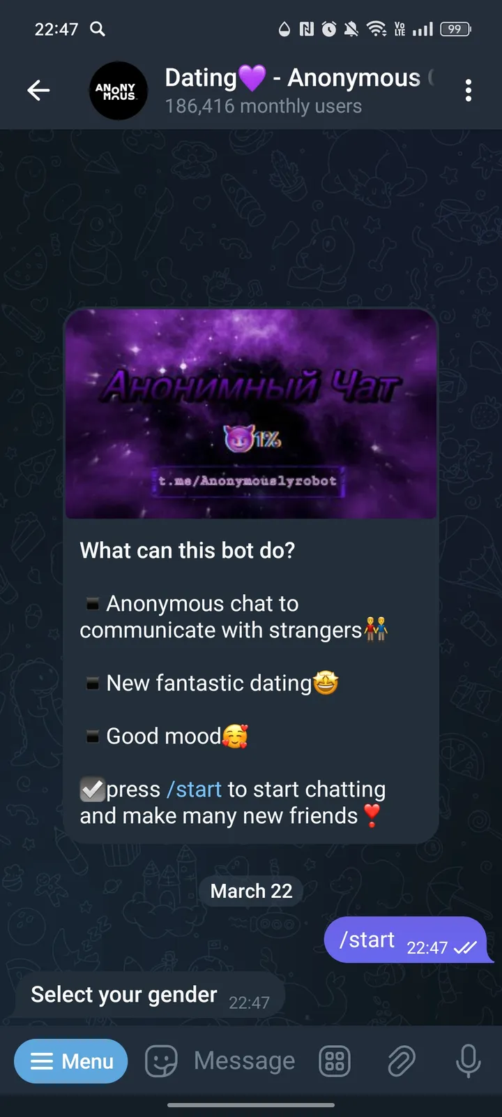 Dating💜 - Anonymous Chat | Talk — Screenshot 1