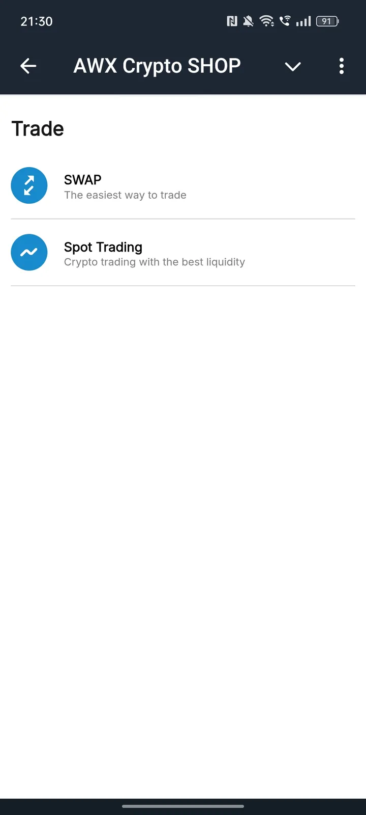 AWX Crypto SHOP — Screenshot 3