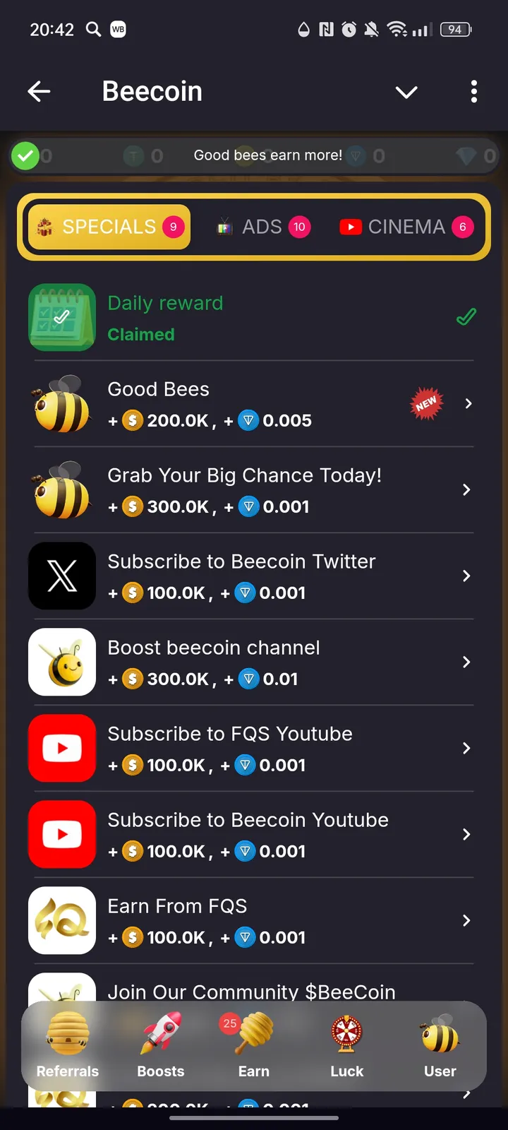 Beecoin — Screenshot 3