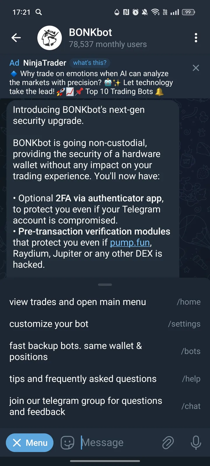BONKbot — Screenshot 3