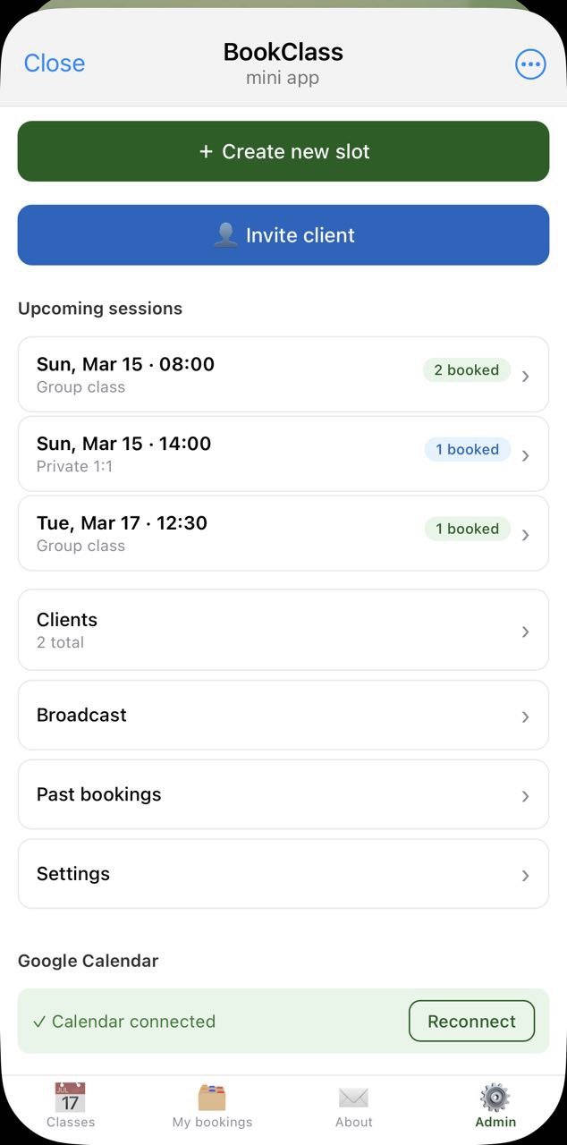 BookClass — Screenshot 3