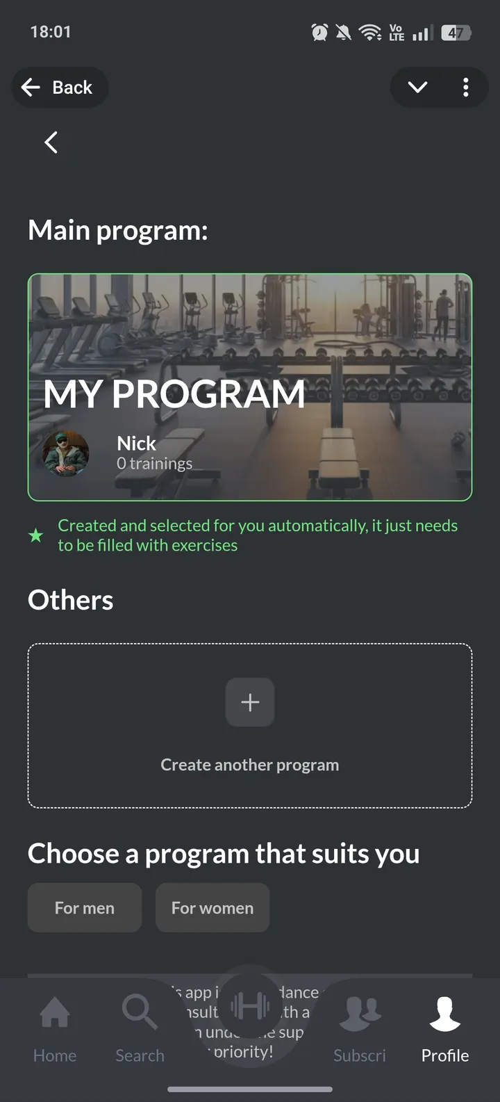 BOSA.pro — diary and training program — Screenshot 4