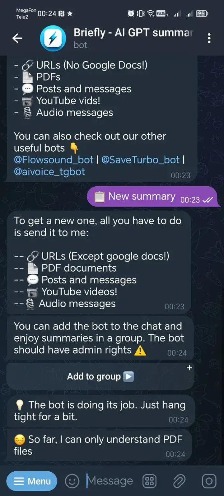 Briefly - AI GPT summary of any videos, PDFs, articles 📚 — Screenshot 2
