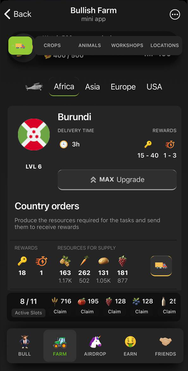 Bullish Farm Game — Screenshot 2