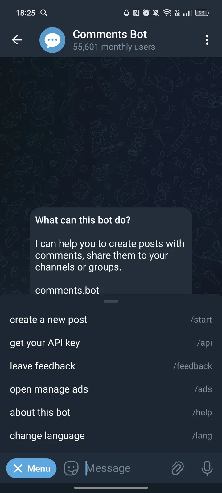 Comments Bot — Screenshot 2