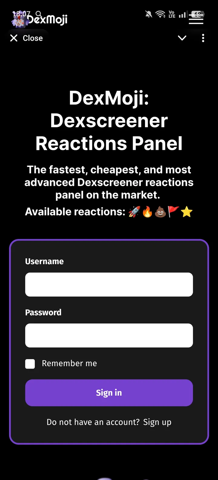 DexMoji - DEX Reactions Bot — Screenshot 1