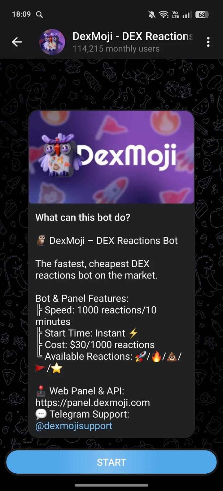 DexMoji - DEX Reactions Bot — Screenshot 2
