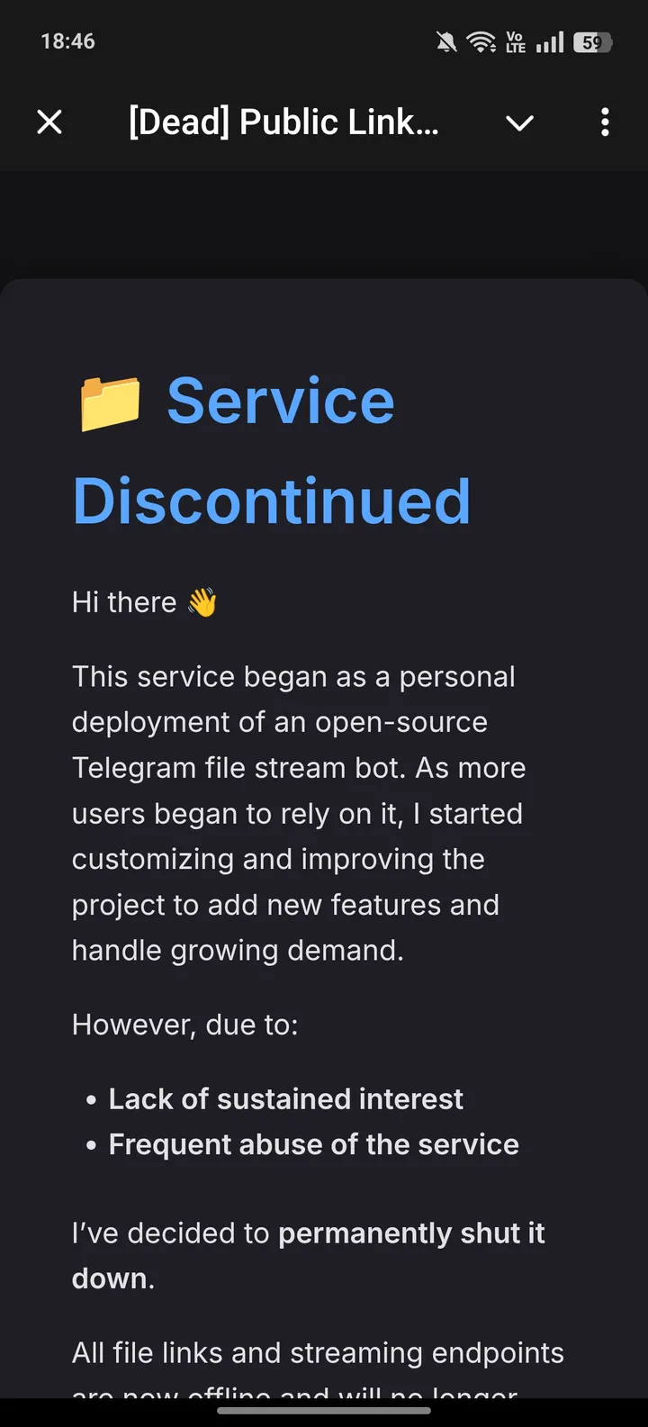 [Dead] Public Link Generator — Screenshot 1