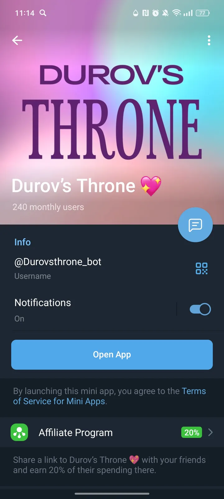 Durov’s Throne 💖 — Screenshot 4