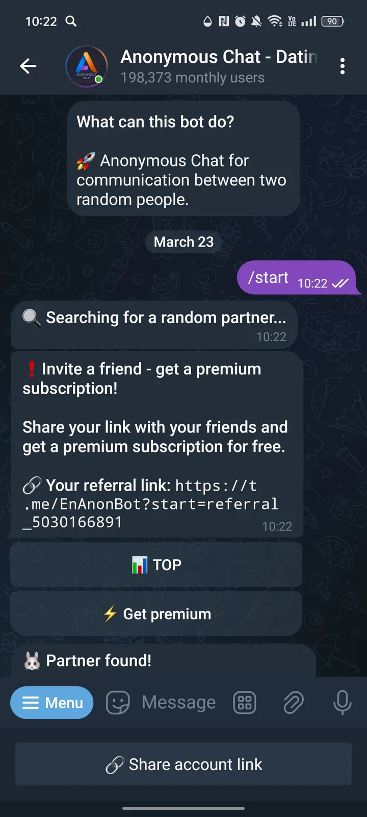 Anonymous Chat - Dating — Screenshot 1