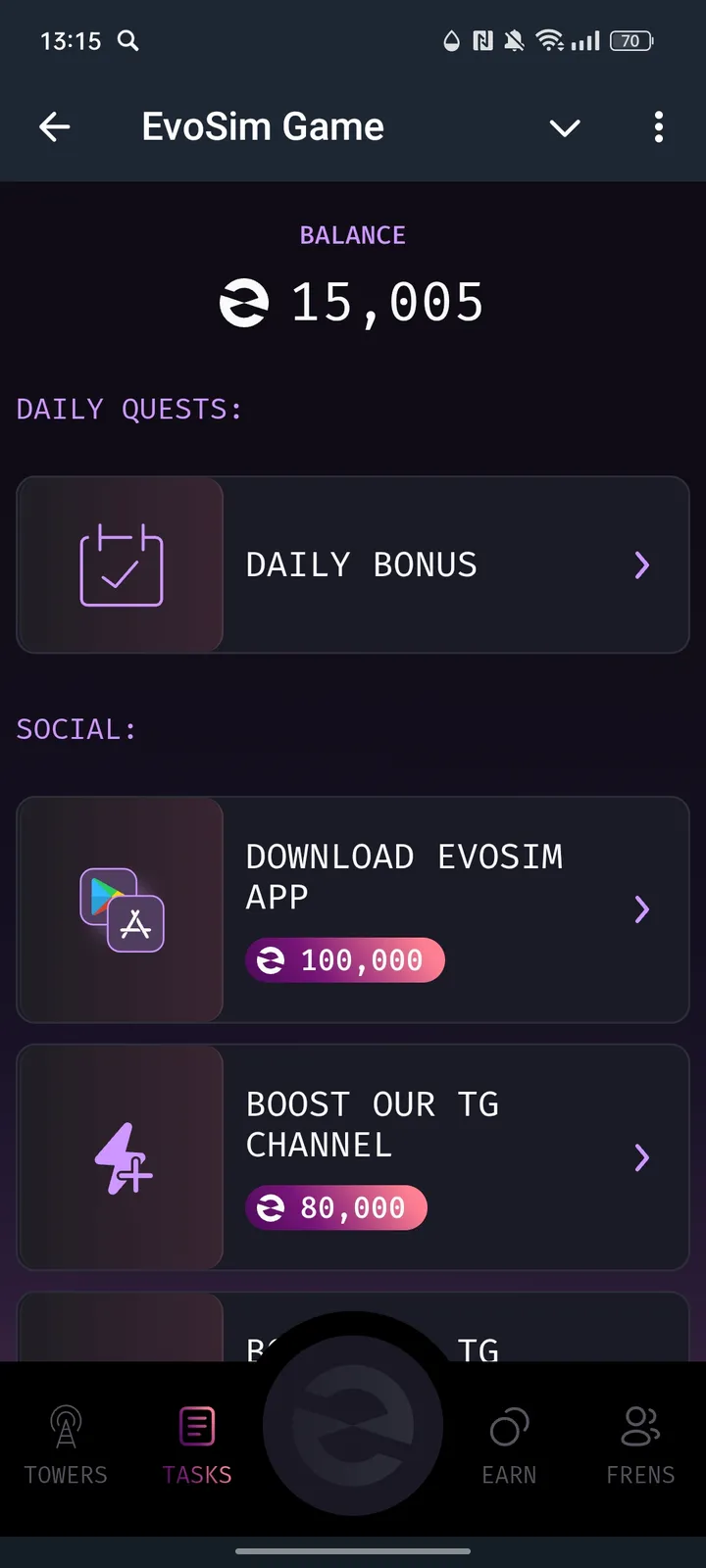EvoSim Game — Screenshot 2