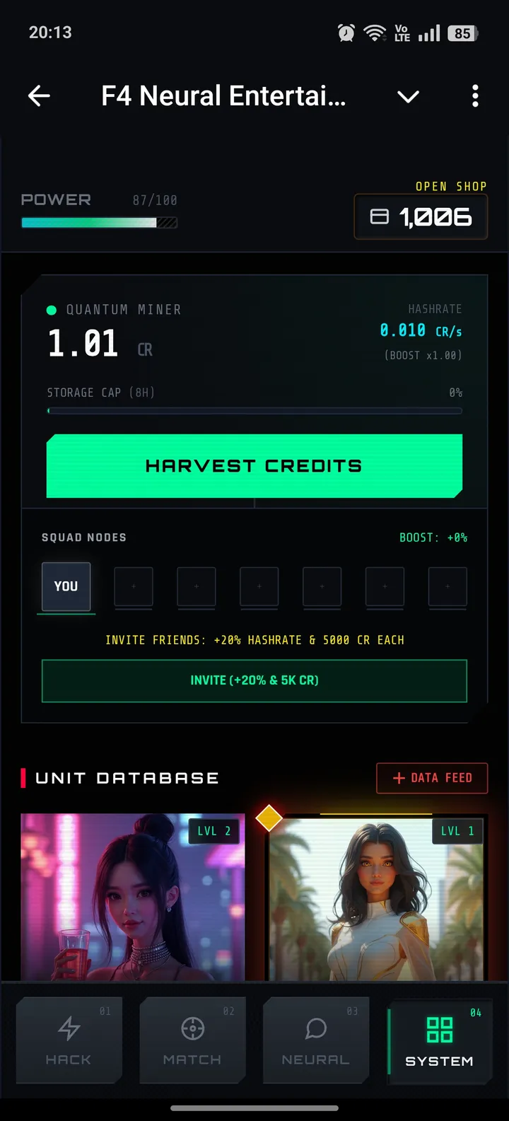 F4 Neural Entertainment Terminal — Screenshot 4