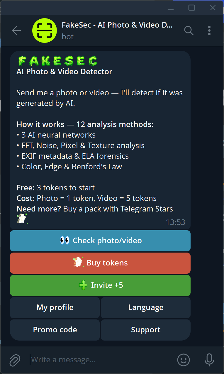 FakeSec - AI Photo & Video Detector — Screenshot 1