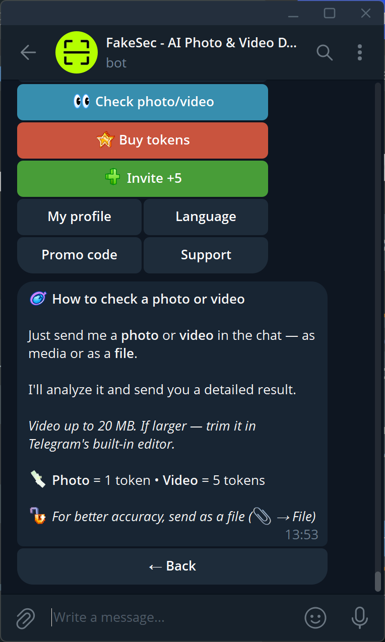 FakeSec - AI Photo & Video Detector — Screenshot 2