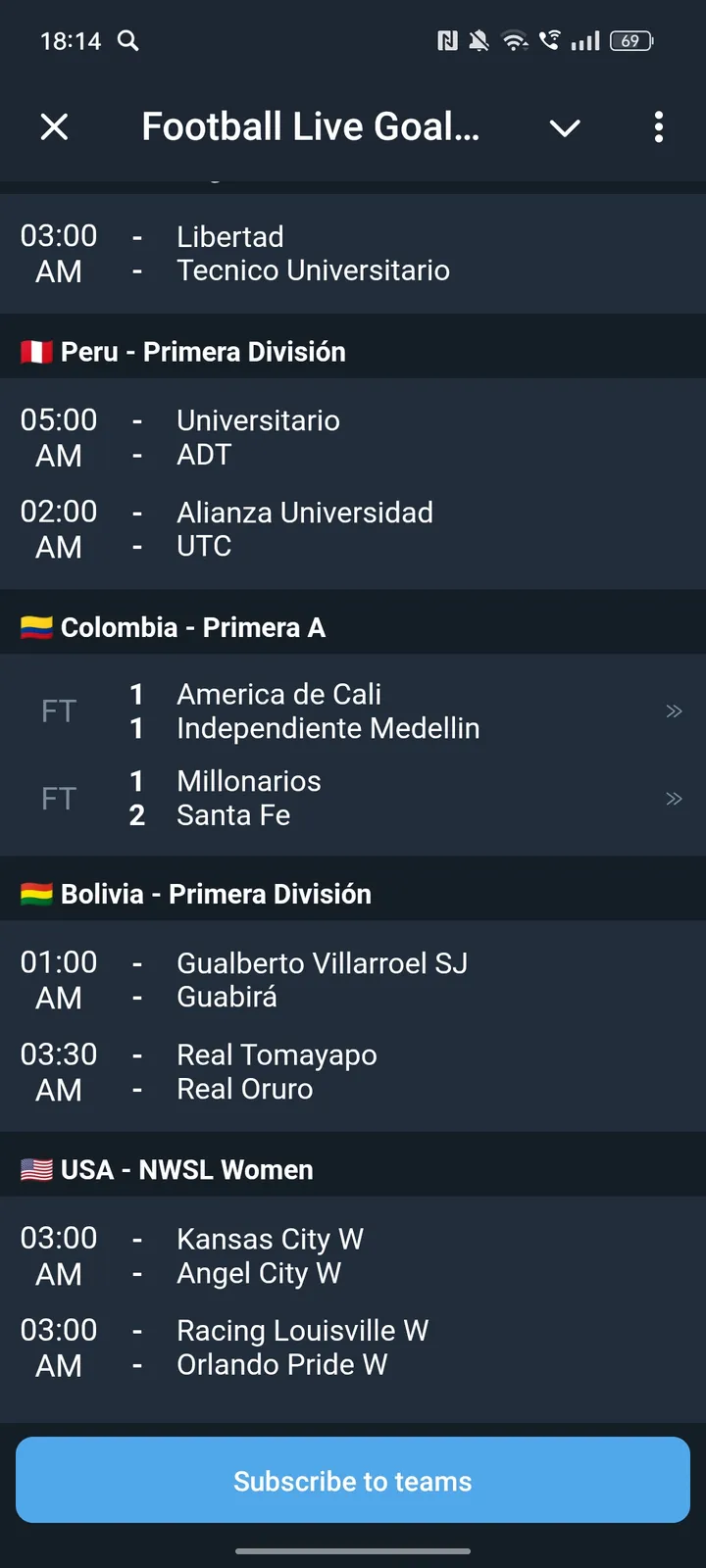Football Live Goals Bot — Screenshot 2