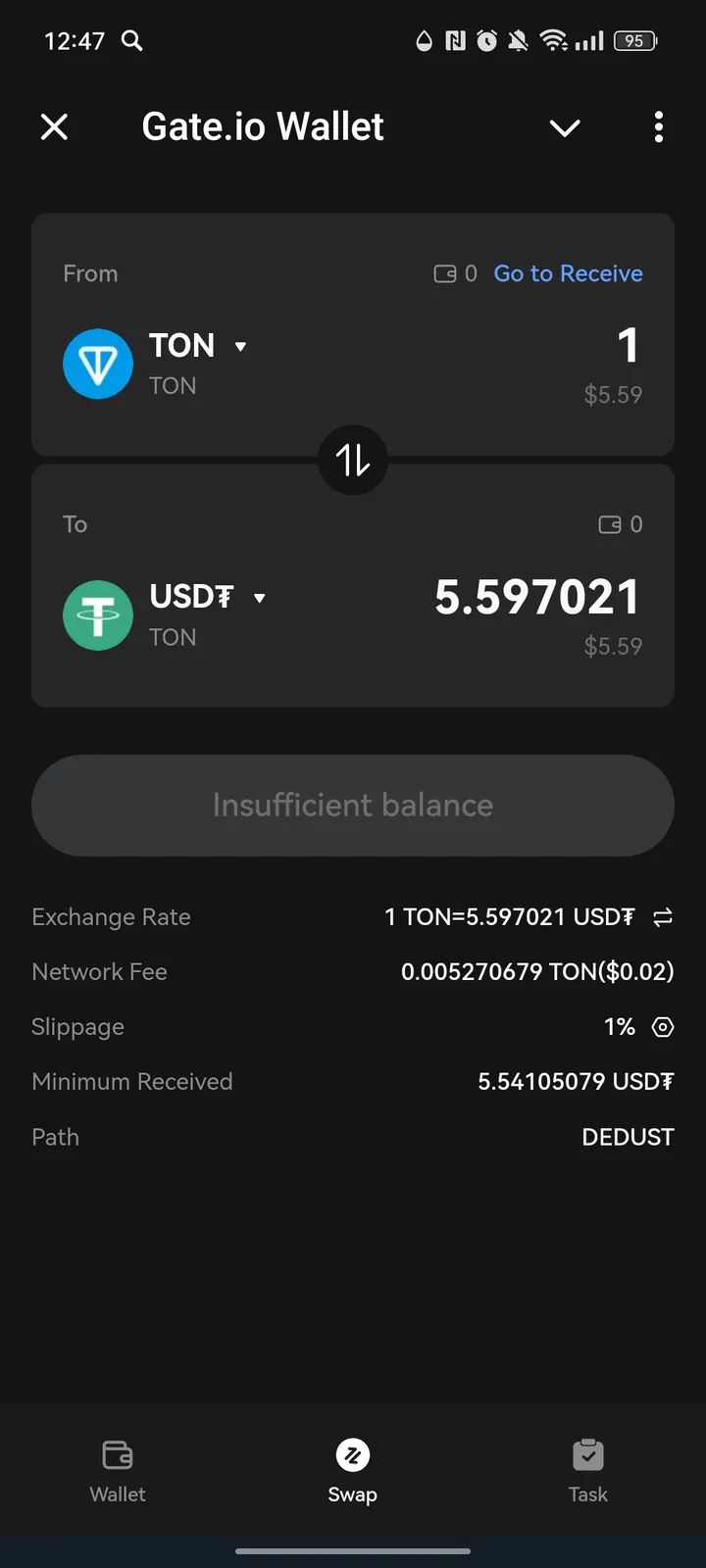 Gate.io Wallet — Screenshot 2