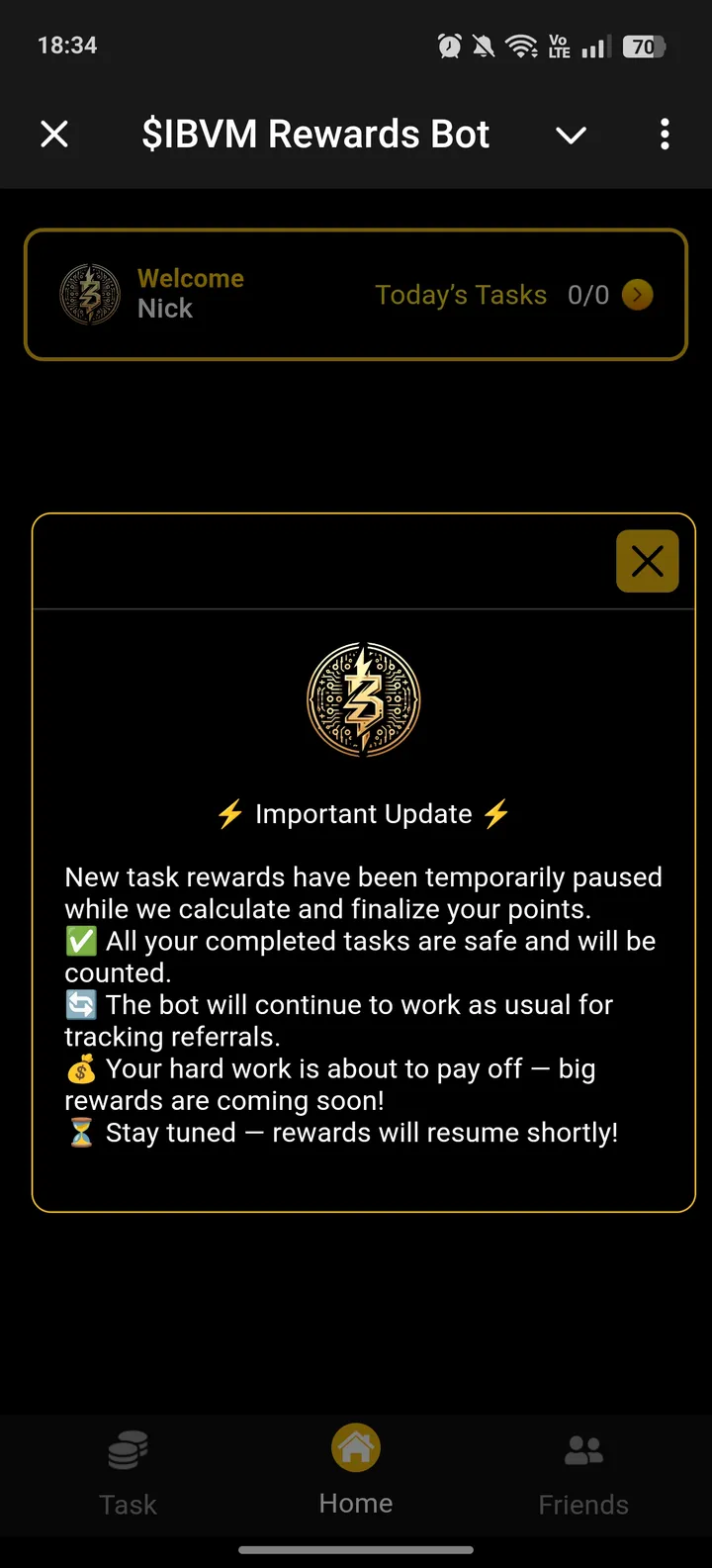 $IBVM Rewards Bot — Screenshot 1