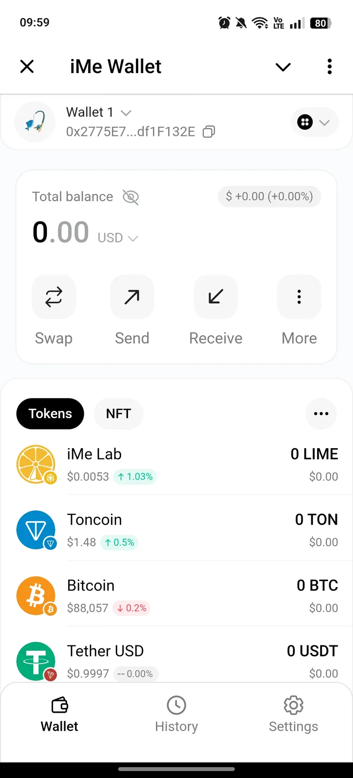 iMe Wallet — Screenshot 1