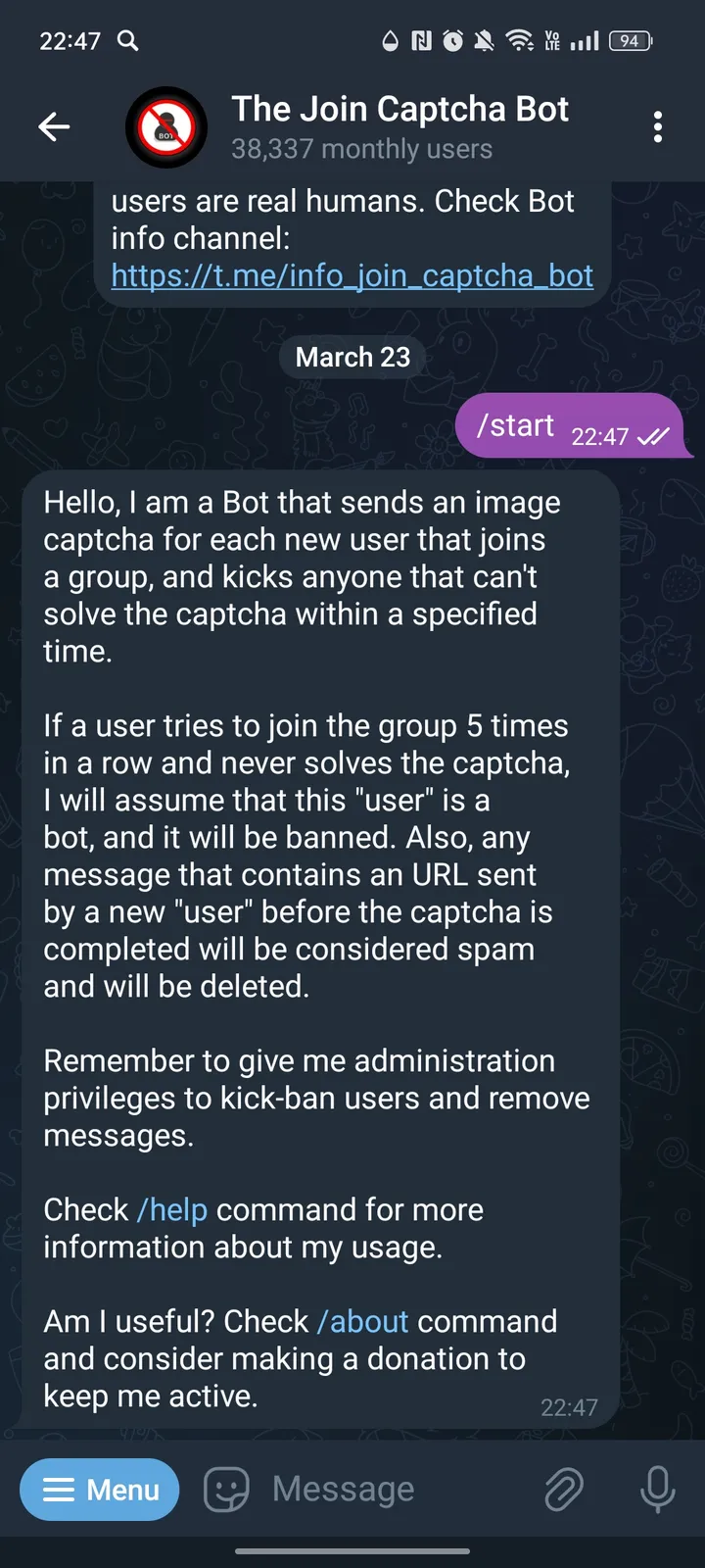 The Join Captcha Bot — Screenshot 2