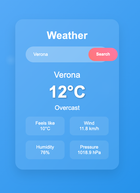 Weather App — Screenshot 1
