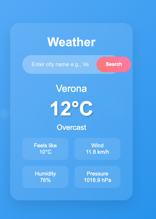 Weather App — Screenshot 2