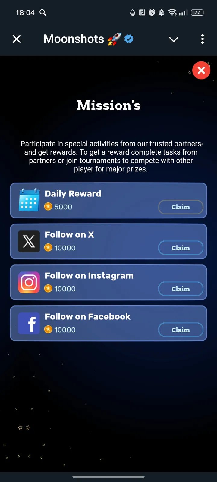 Moonshots 🚀 — Screenshot 2