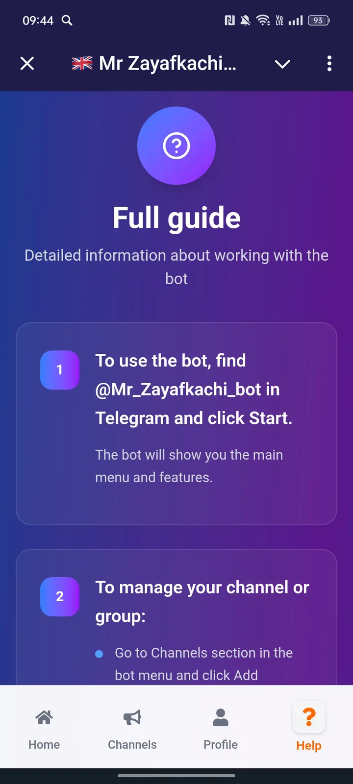 Mr Zayafkachi bot ⚡️ — Screenshot 3