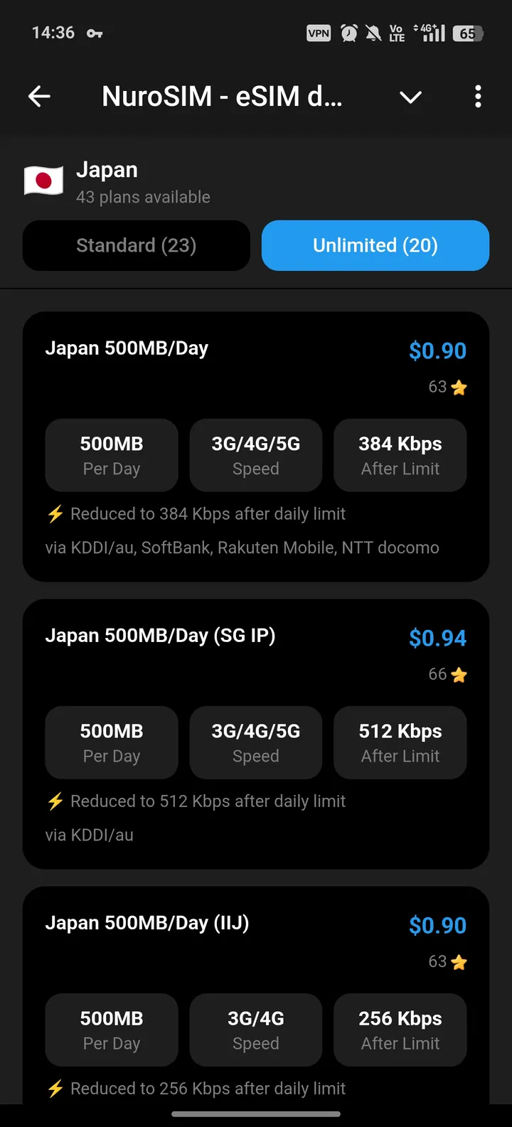 NuroSIM - eSIM data plans — Screenshot 3