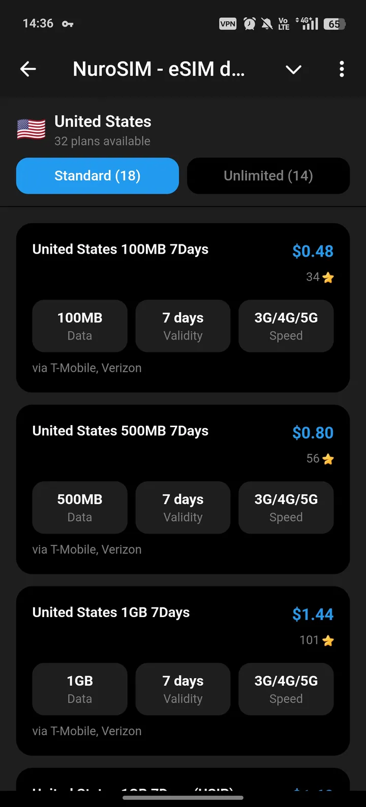NuroSIM - eSIM data plans — Screenshot 4
