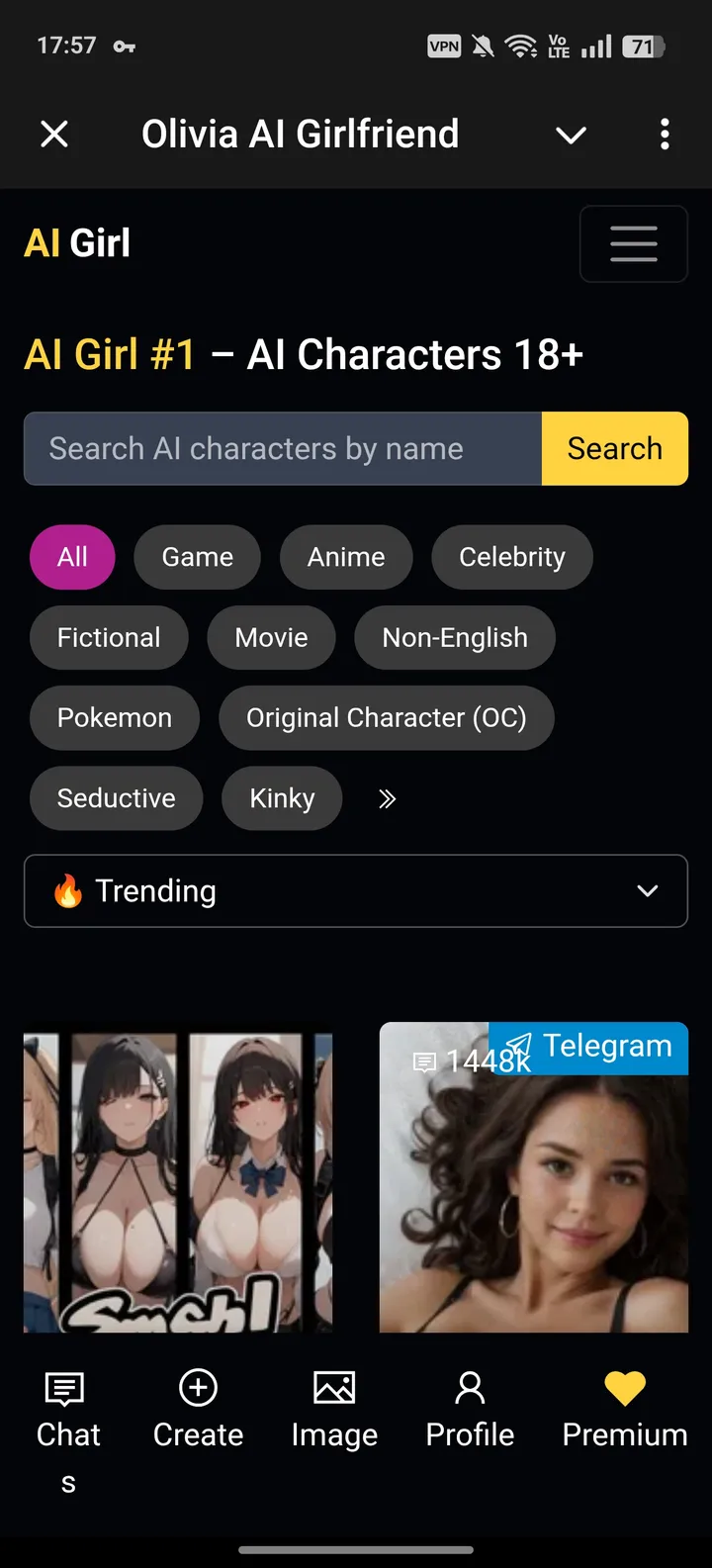 Olivia AI Girlfriend — Screenshot 1