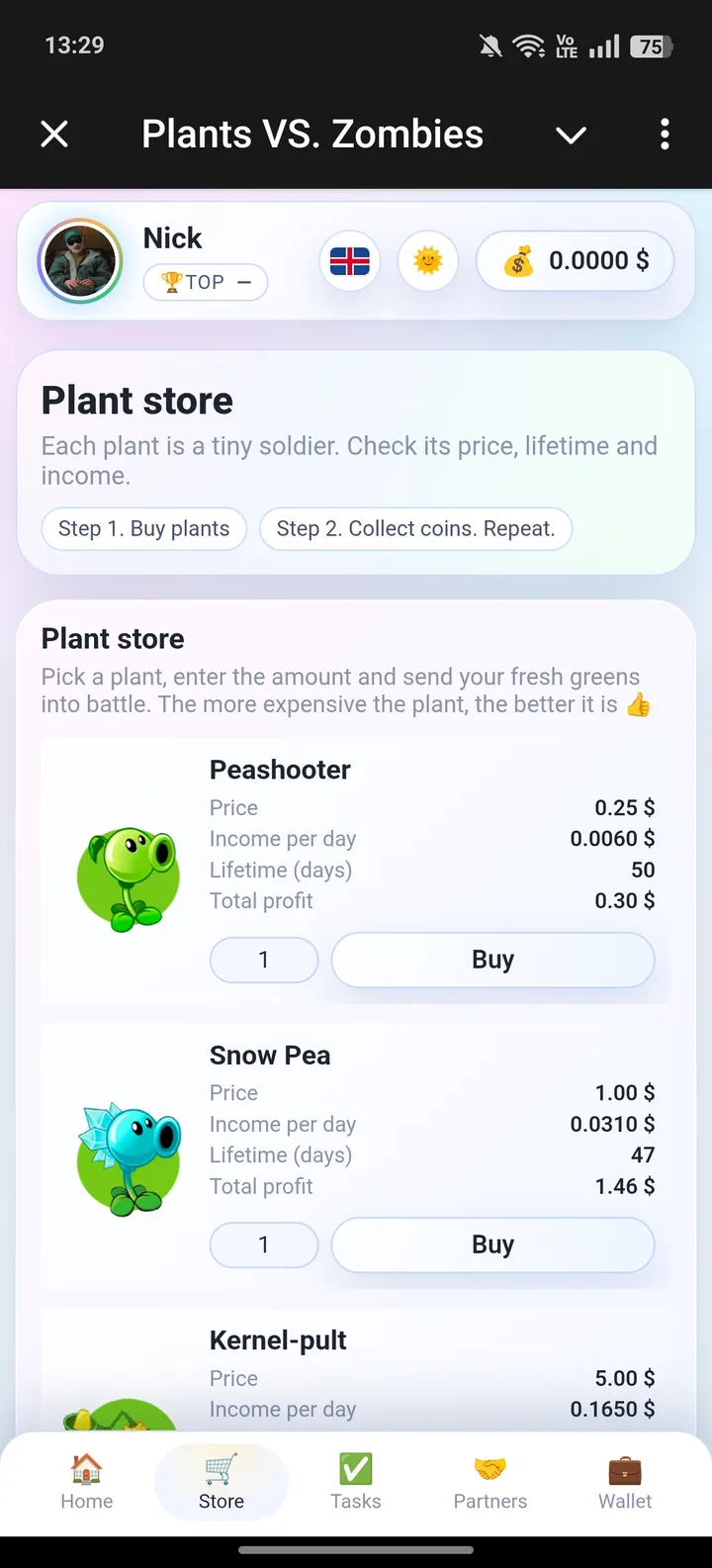 Plants VS. Zombies — Screenshot 2