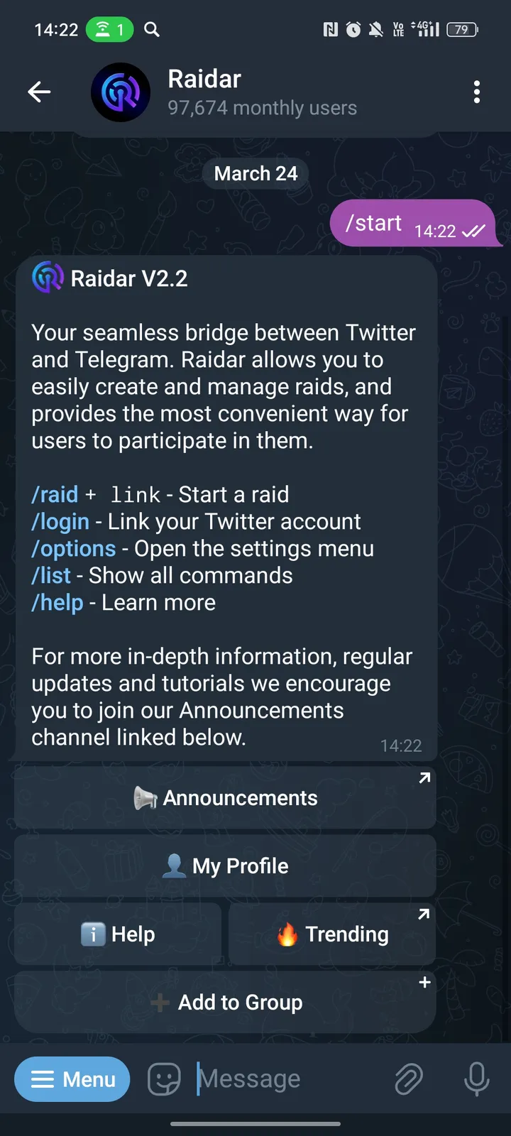 Raidar — Screenshot 2